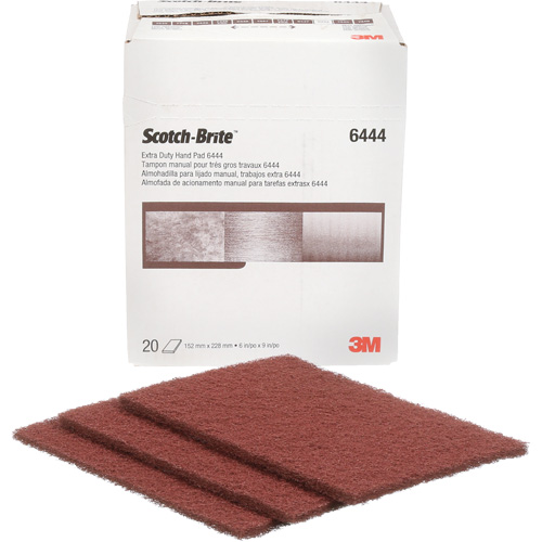 Scotch-Brite Extra-Duty Hand Pad, Aluminum Oxide, 9" x 6", Fine Grit M & M Nord Ouest Inc