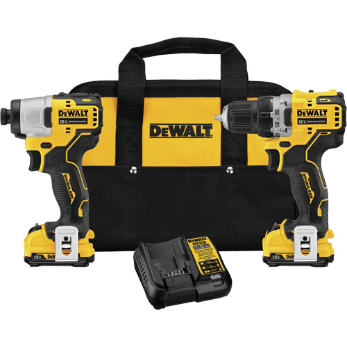 Xtreme Brushless Drill & Impact Driver Kit, Lithium-Ion, 12 V M & M Nord Ouest Inc
