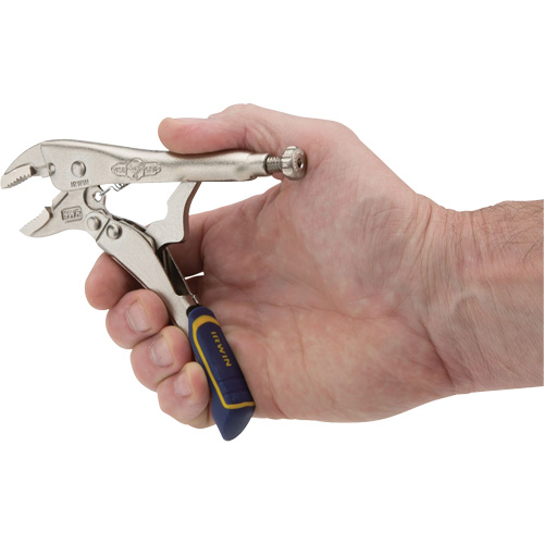 Fast Release Locking Pliers with Wire Cutter, 5" Length, Curved Jaw M & M Nord Ouest Inc