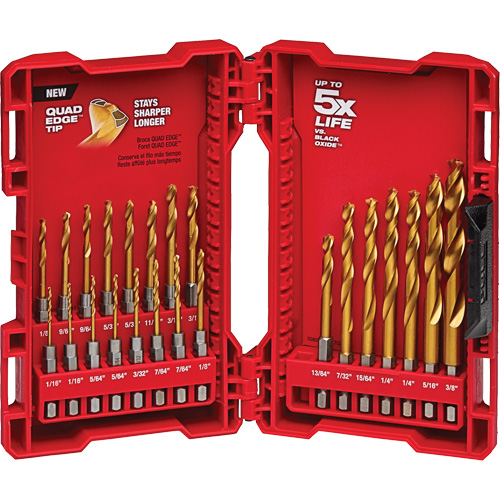 Shockwave Impact Duty Drill Bit Set, 23 Pieces, Titanium M & M Nord Ouest Inc