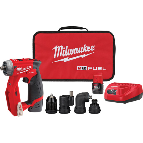 Ensemble de perceuse d'installation M12 Fuel, Lithium-ion, 12 V, Mandrin 1/4"/3/8", Couple 300 lb-po M & M Nord Ouest Inc