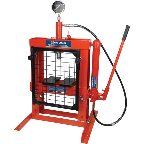 Hydraulic Shop Press with Grid Guard, 10 Tons Capacity M & M Nord Ouest Inc