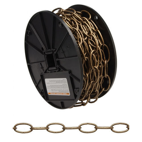 Chaîne d&eacute;corative, Acier au carbone, #10 x 60' (18,3 m) l, Charge d'utilisation 35 lb (0,0175 tonne) M & M Nord Ouest Inc