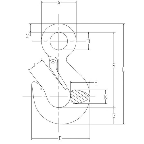 Crochet de palan M & M Nord Ouest Inc