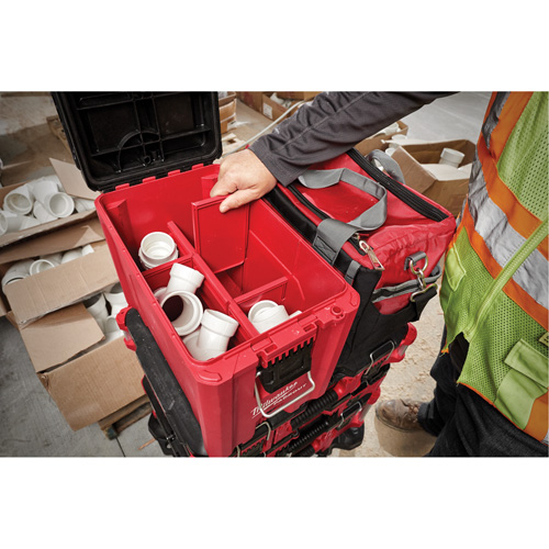 Packout Compact Tool Box, 10" x 16-1/5" x 13", Black/Red M & M Nord Ouest Inc
