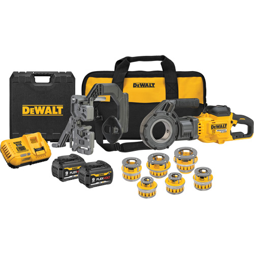FlexVolt&reg; Max* Cordless Pipe Threader Kit with Dieheads, 30 RPM, 1/2" - 2" Pipe Thread M & M Nord Ouest Inc