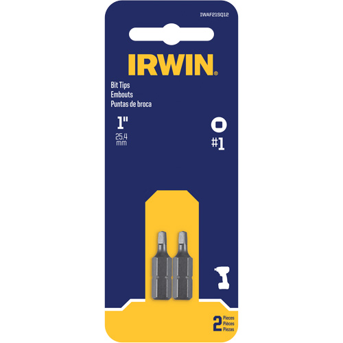 Insert Bits, Square, #1, 1/4" Drive M & M Nord Ouest Inc