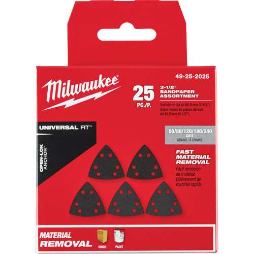 3-1/2" Open-Lok Triangle Sanding Paper Set M & M Nord Ouest Inc