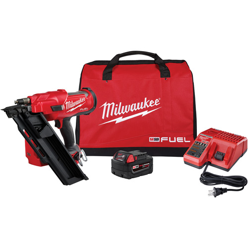 M18 Fuel 30 Degree Nailer Kit, 18 V, Lithium-Ion M & M Nord Ouest Inc