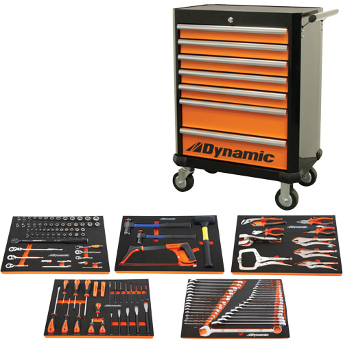 Ensemble d'outils pour m&eacute;canicien automobile avec armoire roulante, 125 morcea M & M Nord Ouest Inc