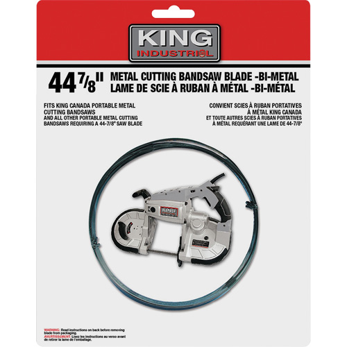 Lame de scie &agrave; ruban, Bim&eacute;tal, 44-7/8" lo x 1/2" la x &eacute;paisseur 0,02", 14-18 dents par pouce M & M Nord Ouest Inc