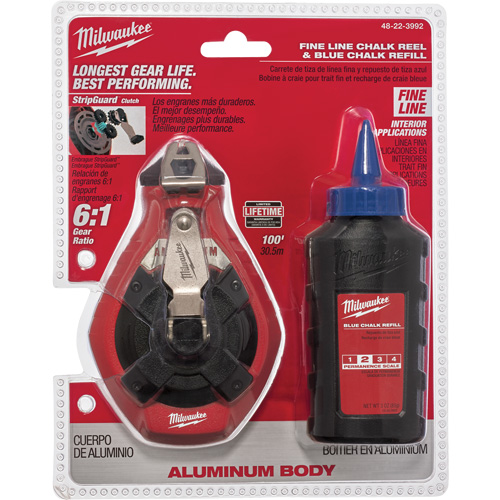 Trousse de cordeau &agrave; craie pour ligne fine M & M Nord Ouest Inc