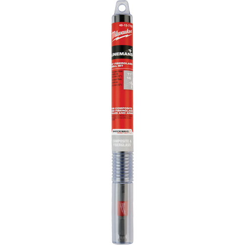 Shockwave Impact Duty Lineman's Fiberglass Drill Bit, 11/16", Carbide M & M Nord Ouest Inc