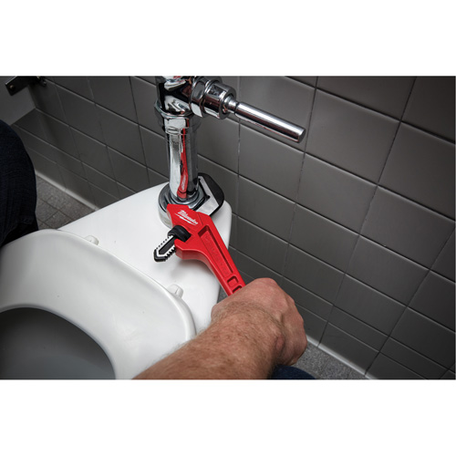 Cl&eacute; &agrave; tuyau hexagonale coud&eacute;e en acier, Cap des m&acirc;choires 2-5/8", Longueur 10-1/2", Fini Rev&ecirc;tement en poudre, Prise Ergonomique M & M Nord Ouest Inc