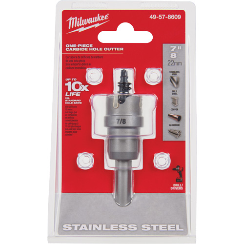 Scies-cloches au carbure monobloc, 7/8", Profondeur de la coupe de 3/16" M & M Nord Ouest Inc