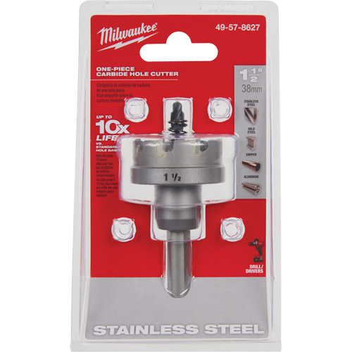 One-Piece Carbide Hole Cutters, 1-1/2", 3/16" Depth of Cut M & M Nord Ouest Inc