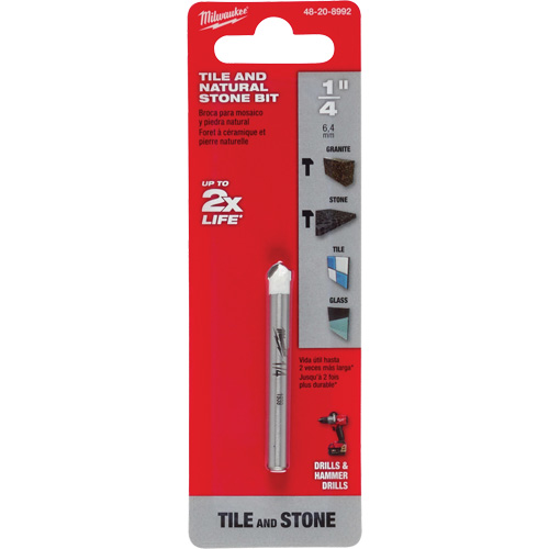 Natural Stone Bit, 1/4", Carbide M & M Nord Ouest Inc