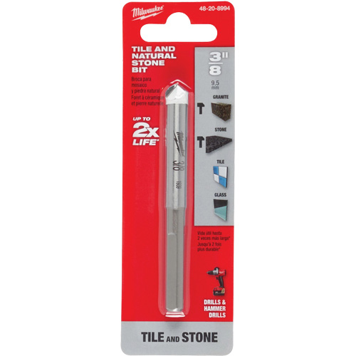 Foret pour la pierre naturelle, 3/8", Carbure M & M Nord Ouest Inc