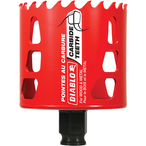 Scie cloche pour bois et m&eacute;tal, 2-3/4", Profondeur de la coupe 2-3/8", Carbure M & M Nord Ouest Inc