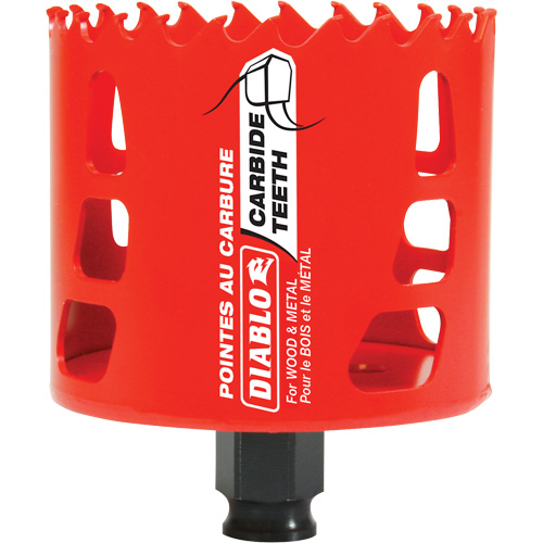 Scie cloche pour bois et m&eacute;tal, 3", Profondeur de la coupe 2-3/8", Carbure M & M Nord Ouest Inc