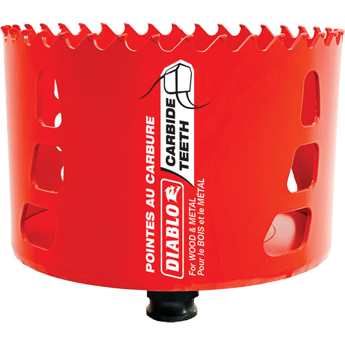 Wood & Metal Hole Saw, 4", 2-3/8" Depth of Cut, Carbide M & M Nord Ouest Inc