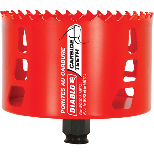 Wood & Metal Hole Saw, 4-1/8", 2-3/8" Depth of Cut, Carbide M & M Nord Ouest Inc