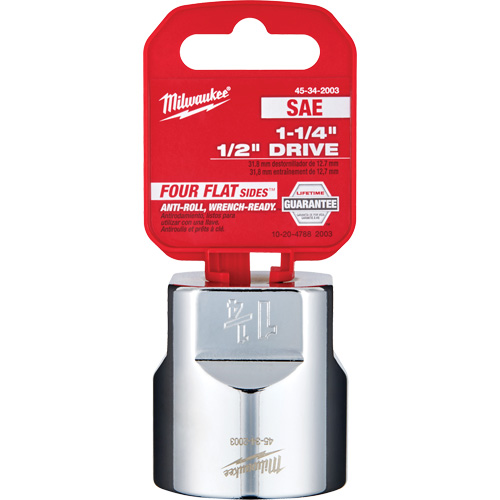 Prise SAE avec c&ocirc;t&eacute;s Four Flats, 1-1/4", Prise 1/2", 6 pans M & M Nord Ouest Inc