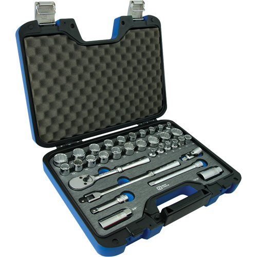 Jeu d'Accessoires pour douilles SAE & m&eacute;triques &agrave; 12 pans, 33 Mcx, Prise de 3/8" M & M Nord Ouest Inc