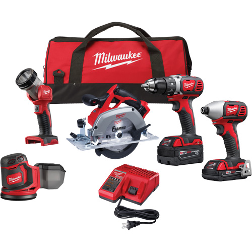 M18 5-Tool Combo Kit, Lithium-Ion, 18 V M & M Nord Ouest Inc