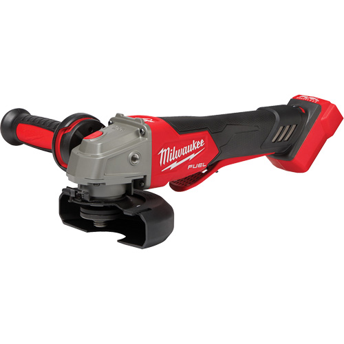 Meuleuse &agrave; frein &agrave; vitesse variable avec interrupteur &agrave; glissi&egrave;re non verrouillable M18 Fuel, 18 V, Mandrin 5"/4-1/2", Lithium-ion M & M Nord Ouest Inc