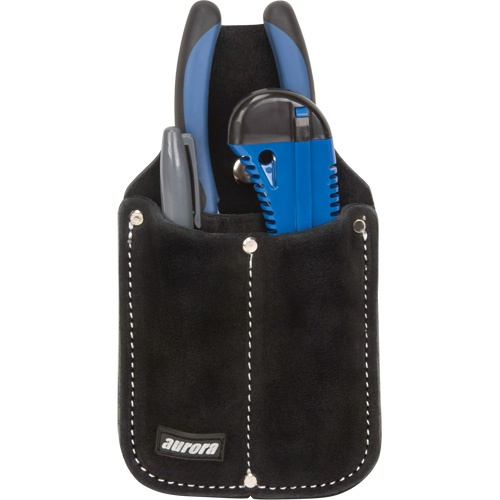 Utility Pouch, Knife Holder, Leather, 3 Pockets M & M Nord Ouest Inc