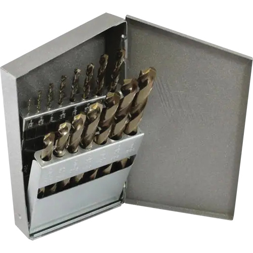 Triumph&reg; MRO Plus&reg; Jobber Length Drill Bit Set, 15 Pieces, High Speed Steel M & M Nord Ouest Inc