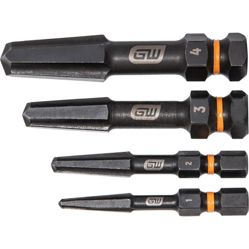 Jeu d'extracteur de vis Bolt Biter, Acier rapide, 4 Morceaux M & M Nord Ouest Inc