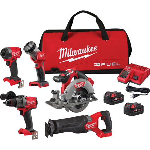 Jeu de 5 outils combin&eacute;s M18 Fuel, Lithium-ion, 18 V M & M Nord Ouest Inc
