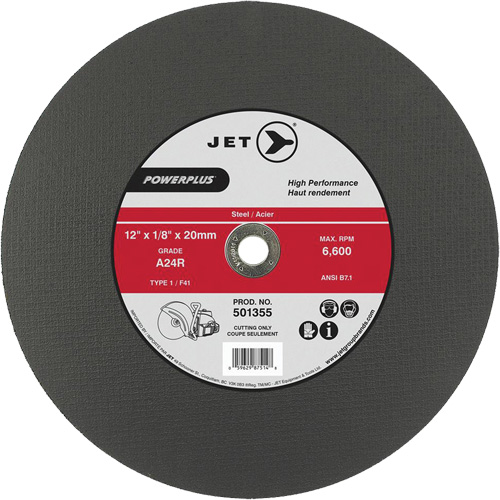 A24R PowerPlus Cut-Off Wheel, 14" x 1/8", 20 mm Arbor, Type 1, 5500 RPM M & M Nord Ouest Inc