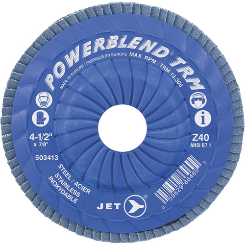 Disque &agrave; feuillets PowerBlend ajustable, 5" x 7/8", Type 29, Grain Z40, Alumine de zirconium M & M Nord Ouest Inc