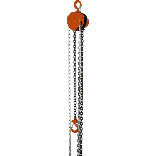 Palans &agrave; chaîne s&eacute;rie VHC, Lev&eacute;e 10', Cabacit&eacute; 1100 lb (0,5 tonne), Chaîne en Acier alli&eacute; M & M Nord Ouest Inc