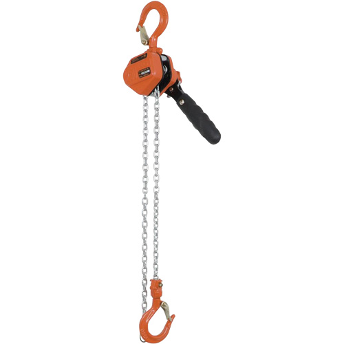 KLP-25-5 KLP Series Lever Chain Hoists, 5' Lift, 500 lbs. (0.25 tons) Capacity, Steel Chain M & M Nord Ouest Inc
