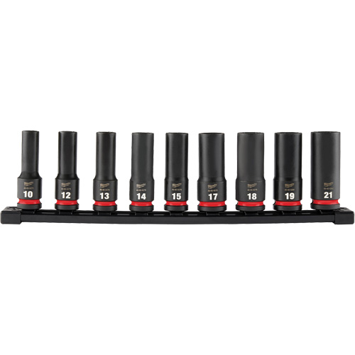 Jeu de douilles m&eacute;triques &agrave; 6 pans Shockwave Impact Duty, 9 Mcx, Chocs, Prise de 1/2", Profond M & M Nord Ouest Inc