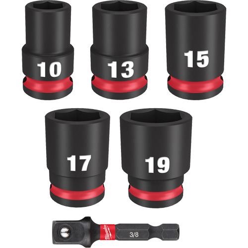 Jeu de douilles m&eacute;triques &agrave; 6 pans Shockwave Impact Duty, 6 Mcx, Chocs, Prise de 3/8" M & M Nord Ouest Inc