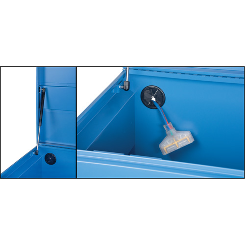 Coffre &agrave; outils de chantier, 60" x 24" x 27-1/2", Acier, Bleu M & M Nord Ouest Inc