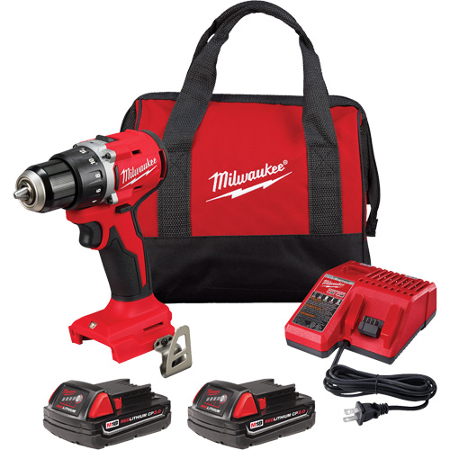 Ensemble perceuse/visseuse compacte sans balai M18, Lithium-ion, 18 V, Mandrin 1/2", Couple 550 lb-po M & M Nord Ouest Inc