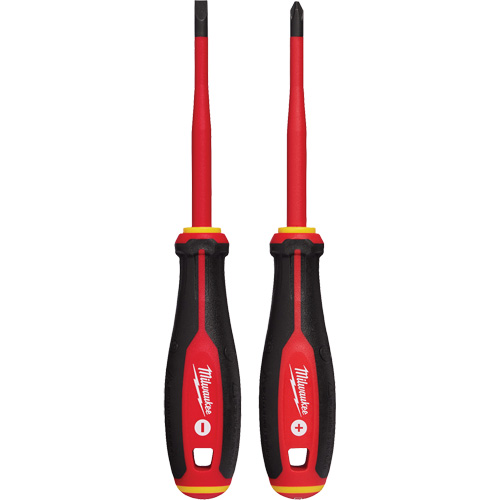 Jeu de tournevis isol&eacute;s &agrave; pointe &eacute;troite, 2 mcx, Magn&eacute;tique M & M Nord Ouest Inc