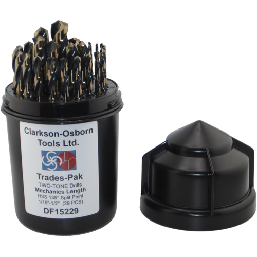 Two-Tone 29-Piece Mechanic's Drill Set, High Speed Steel M & M Nord Ouest Inc