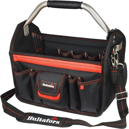 14" Open-Top Tool Carrier, Ballistic Polyester, Black/Red M & M Nord Ouest Inc