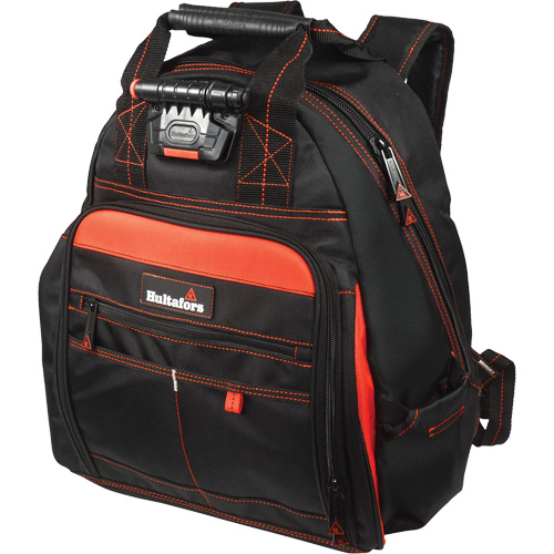Lighted Tool Backpack, Black/Red, Ballistic/Polyester M & M Nord Ouest Inc