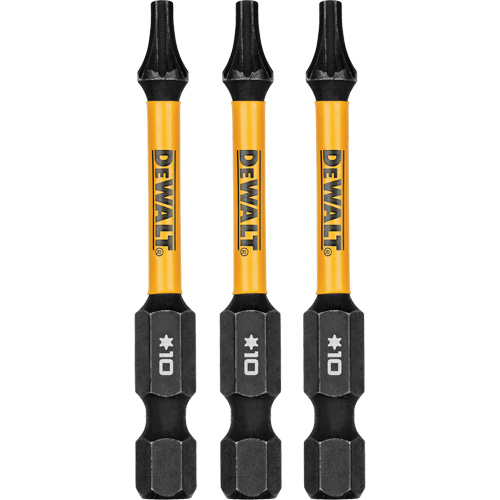 3-Piece FLEXTORQ&reg; Impact Screwdriving Bits, Torx, T-10, 1/4" Drive M & M Nord Ouest Inc
