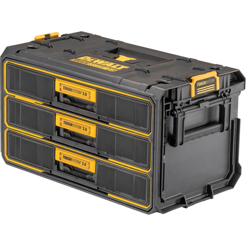 Unit&eacute; &agrave; trois tiroirs ToughSystem 2.0, 21-4/5" x 12-3/10" x 12-3/5", Noir/Jaune M & M Nord Ouest Inc