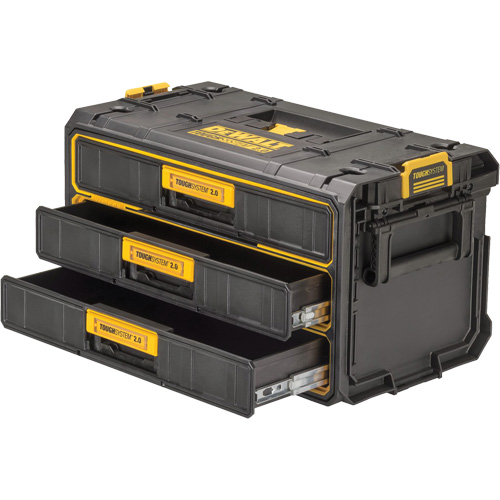 Unit&eacute; &agrave; trois tiroirs ToughSystem 2.0, 21-4/5" x 12-3/10" x 12-3/5", Noir/Jaune M & M Nord Ouest Inc