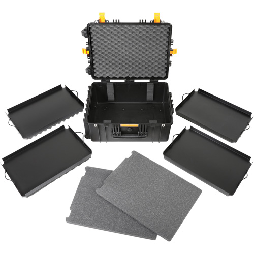 Heavy-Duty Portable Rolling Tool Case, 18-3/5" W x 24-3/5" D x 11-1/2" H, Black M & M Nord Ouest Inc